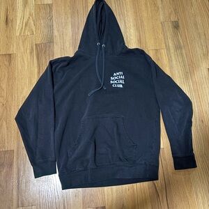 Anti Social Social Club Black Flower Hoodie